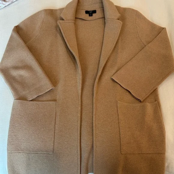 Jcrew - sweater blazer (S) Tan Knit Sweater - Picture 3 of 6